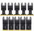 10PCS Titanium Oscillating Saw Blades, Universal Oscillating Multitool Blades Metal Cutting Quick Release for Hard Material Metal Nails Wood Plast...