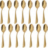 HANSGO 14PCS Hammered Coffee Spoons, Stainless Steel Espresso Spoons Gold Tea Spoons for Dessert Coffee Tea...