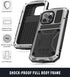 iPhone 14 5G Metal Case with Kickstand Built-in Screen Protector Camera Cover Sturdy Military Armor Durable Full Body Heavy Duty Shockproof Drop T...
