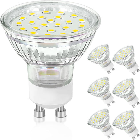 GU10 Dimmable Track Lighting LED Bulbs 40W Equivalent, 5W 5000K Bright Daylight White, LED Bulb Replacement for Recessed, 400LM, 6 Packs...