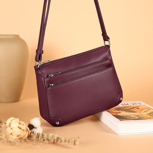 WESTBRONCO Crossbody Bags for Women, Medium Size Shoulder Handbags, Satchel Purse with Multi Zipper Pocket...