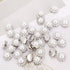 100Pcs Crystal Pearl Buttons, Round Flatback Rhinestone Beads Buttons with Diamond, DIY Craft Sewing Fasteners Accessories for Jewelry Making, Clo...