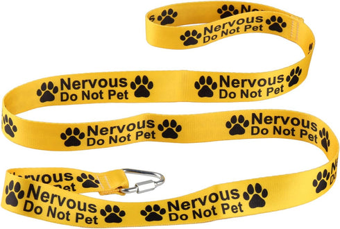 Funny Dog Leash Nervous Do Not Pet Dog Leash Walking Training Dog Leashes Dog Owner Pet Lover Gift (Nervous Do Not Pet-YE)...