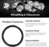 Bling Steering Wheel Cover, Crystal Diamond Steering Wheel Protector for Women Girls, 14-15 Inch Sparkling Rhinestone Decor Accessories, Universal...