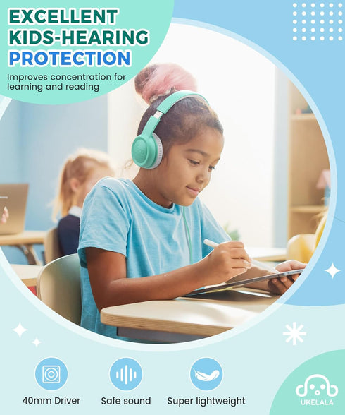 C3 Kids Headphones Wired, On-Ear Wired Headphones for Boys Girls with 3.5mm Jack, Foldable, Adjustable Headband, Child Headphones for School Home ...