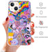 Hippie Aesthetic Indie Psychedelic Case Compatible with iPhone 15, Aliens Trippy Eyes Case for iPhone 15, Cool TPU Bumper Case Cover......