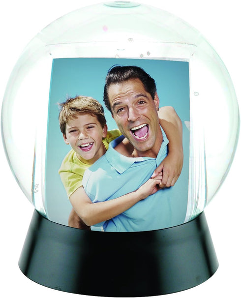 Neil Enterprises Inc. Sphere 2-Photo Snow Globe with Black Base...