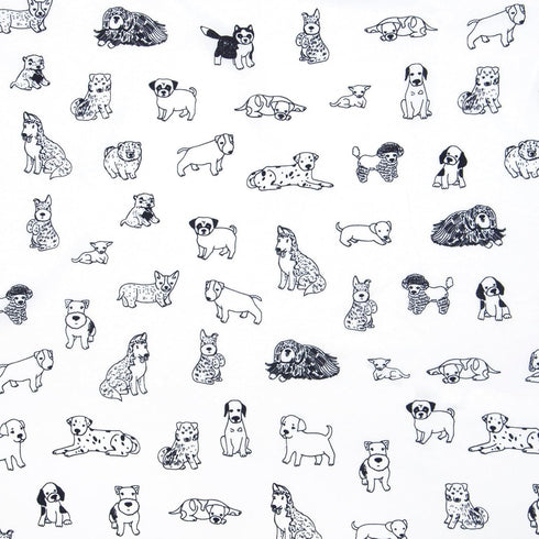 3-Piece Dog Sketch Bed Sheet Set for Boys & Kids - 1 Twin Flat and 1 Twin Fitted Sheet, Queen Pillowcase, Soft Brushed Microfiber Smooth Durable P...