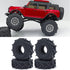 RCHUBAM 4PCS 1.0" Micro Crawler Tires Rubber Mud Tires for 1/18 TRX4M 1/24 Axial SCX24 90081 AXI00001 AXI00002 AXI00005 AXI00006 RC Crawler Car (6...