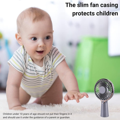 Holiday Mini Handheld Fan, USB Desk Fan Small Personal Portable Hand Fan Table Fan with Rechargeable Battery Operated Cooling Electric Fan 3-6H Wo...
