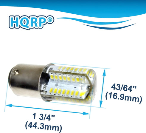 HQRP 110V LED Light Bulb Cool White Compatible with Singer 201, 221, 221K, 222, 247, 301, 301A, 301K, 328K, 337, 347, 401, 401A, 403, 404 Sewing M...