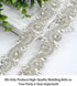 ShiDianYi Wedding Rhinestones Pearls Trim, 1 Yard Long Silver Rhinetones for Dress, Bridal Applique, Crystal Beaded Applique...
