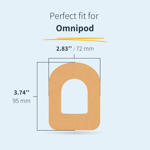 10 x Omnipod Sensor Covers, Ringpatch, Last Up to 14 Days, Sweat & Waterproof, CGM, Glucose Monitor Protection, Pastel...
