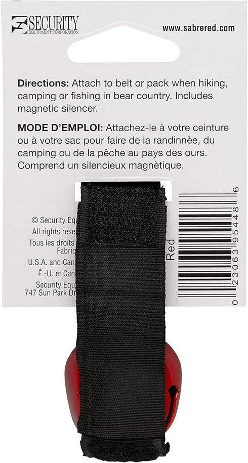 SABRE Frontiersman Bear Bell, Magnetic Silencer, Durable Hook and Loop Strap Attachment, Helps To Prevent Startling Bears While Hiking...