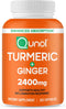 Qunol Turmeric Curcumin with Black Pepper & Ginger, 2400mg Turmeric Extract with 95% Curcuminoids, Extra Strength Supplement, Enhanced Absorption,...