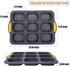 MUJUZE Mini Loaf pan, 9 Cavity Silicone Bread Pan Mini Bread Pan Brownie Pan, Nonstick & Heat Resistant Mini Baguette Pan, Baking Pan for Bread...