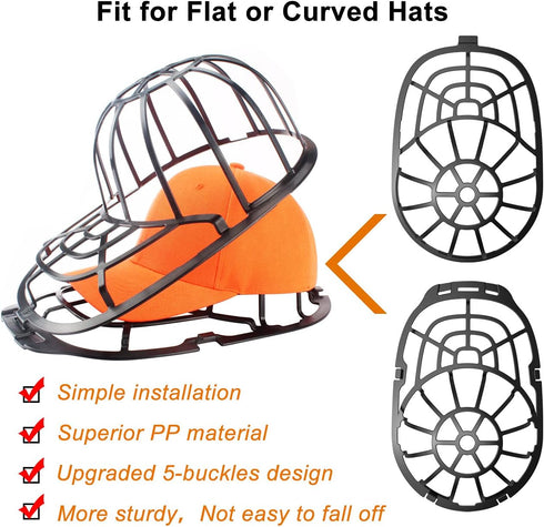 Hat Washer For Baseball Caps, Hat Washer Hat Cleaner for Baseball Caps Baseball Cap Washer Fit for Adults and Kids Hats (Black)