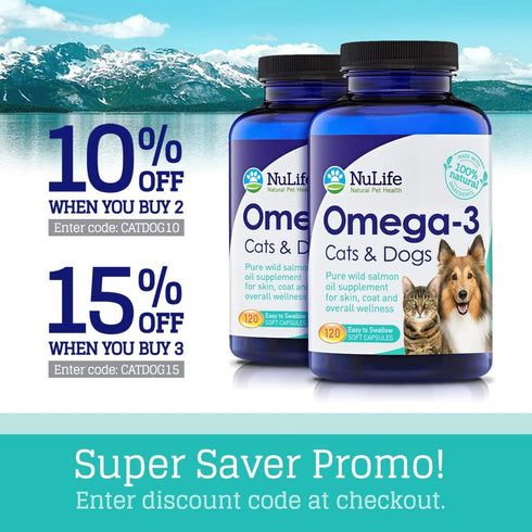100% Pure Omega 3 Fish Oil for Dogs & Cats - Pet Fish Oil Supplement with DHA & EPA Fatty Acids for Healthy Skin & Shiny Coat - Improves Shedding ...