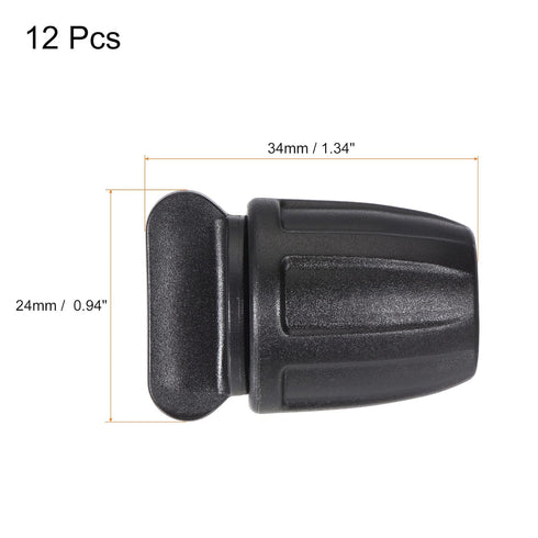 MECCANIXITY Drip Irrigation End Cap Barbed Fitting 8mm/11mm Tubing for Garden Drip Tape Tubing Sprinkler System Black Pack of 12...