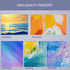 Acrylic Paints Set - 24 Colors Art Painting Kit Supplies for Wood, Canvas, Fabric, Rock, Glass - Non-Toxic Acrylic Paint for Kids, Beginners and A...