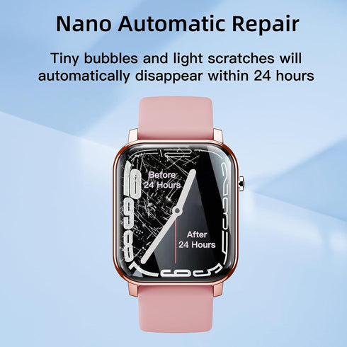 6 pcs TPU smart watch screen protector film for 1.83" RLQA RL54 Smartwatch Upgrade Flexible Film Scratch Resistant Soft HD TPU Transparent Film...