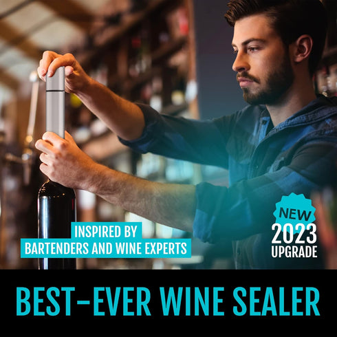 Wine Preserver Set - New 2024 Wine Vacuum Pump with 2 Reusable Wine Stoppers - Wine Sealer and Wine Saver to Keep Wine Fresh Longer - Professional...