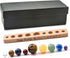 Personalized Master Free Engraving Custom Solar System 9 Planets Natural Gemstones Sphere with Wooden Stand Gift Box Desk Ornaments Home Decoratio...