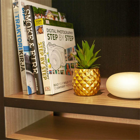 Artificial Succulent Potted Pineapple Decor - Fake Pineapple Home Office Kitchen Table Decoration (Gold)...