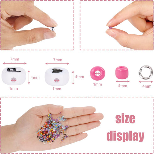UOONY 7200pcs 48 Colors 4mm Glass Seed Beads for Jewelry Making Kit, Friendship Bracelet Beads, Glass Beads for Bracelets, Beads Set for Charm Nec...