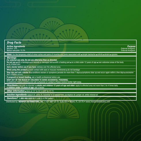 Analgesic Oil | Natural Relief for Muscle Aches with Menthol & Methyl Salicylate; Soothing Massage Oil for Muscle Aches; Joint Stiffness, and Disc...