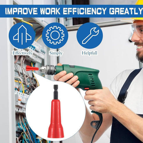 Red Wire Twister, Efficient Usability Twisting Tool, Lightweight Portable Drill Wire Stripper Twisting Wire Connector for Home Wire Strippers Hand...