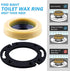 Toilet Flange with Wax Ring for Toilets Replacement Kit Includes Bolts PVC Toilet Flange Repair Kit for 3" or 4" Pipes, Fit Toilet Install & Repai...