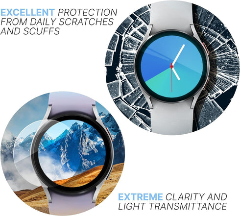 Inskin Screen Protector for Samsung Galaxy Watch 6 Classic 47mm - 3-Pack, 9H Tempered Glass, Ultra HD, Case-Friendly...