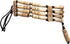 American Indian Style Bone Choker Necklace, 4 Row Tan Traditional Hairpipe Beads, Unisex Adjustable...