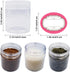 8 Pack 4 oz Empty Plastic Jars with Lids,Wide-mouth Clear Storage Containers, Empty Round Clear Plastic Jars with Lids and labels for Body Butter,...