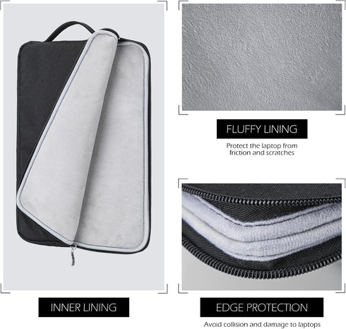 11 Inch Laptop Sleeve Carrying Case with Pocket Handle for 11 inch Mac Acer Asus Dell Chromebook VivoBook HP Stream Samsung Chromebook 2 3 4, 12 i...