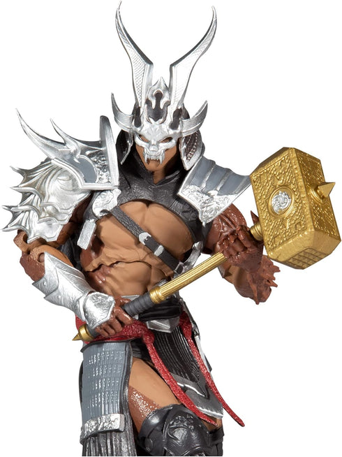 McFarlane Toys Mortal Kombat Shao Kahn (Platinum Kahn) 7" Action Figure with Accessories...