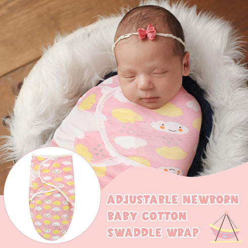 4 Pcs Preemie Baby Swaddle Preemie Swaddle Wrap Adjustable Swaddle Blanket Preemie Size Newborn Cotton Swaddle Blanket for Preemie Boys Girls Slee...