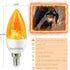 Bestview Flickering Light Bulbs,3 Modes Led Flame Effect Light Bulb, Smart E12 Chandelier Base Candle Fire Light Bulb for Halloween, Christmas,Par...