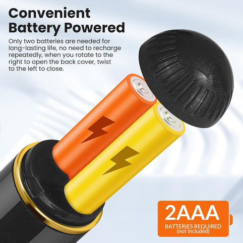 Handheld Milk Frother, Battery Operated Electric Foam Maker and Mixer for Drinks (Black)...