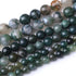 32PCS 12MM Natural Moss Agate Stone Beads Energy Healing Beads for DIY Jewelry Bracelet Necklace Making for Jewelry Making15Inch...
