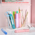 Clear Makeup Brush Organizer, Acrylic Cosmetic Brushes Storage with 3 Slots,Perfect Pen Holder for Desk...