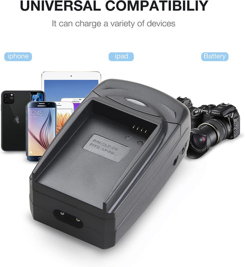 NP-W126 Camera Battery Charger with LCD Display USB Port Portable Travel Car Battery Charger for Fuji Fujifilm FinePix HS30EXR HS35EXR HS50EXR X S...