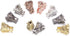 AD Beads Solid Metal 10 Pieces 12x15mm Dragon Head Spacer Assorted Mixed Color Beads...