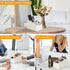 Remote Control Holder with 4 Compartments,TV Remote Caddy/Box/Tray Organizer for Bedside Table/Office Desk,Desktop Storage Organizer for Small Con...