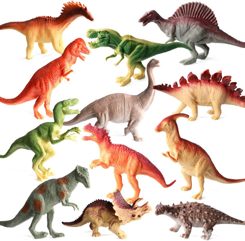12Pack Educational Realistic Dinosaur Figure Toys for Toddler 6'' to 7" Large Size Dinosaur Playset Gift for Kids, Boys, and Girls Children's Birt...