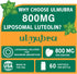 800 MG Liposomal Luteolin Supplement - Maximum Absorption, Premium Antioxidant Supplement for Brain & Overall Well-being, 60 Softgels - 30-Day Sup...