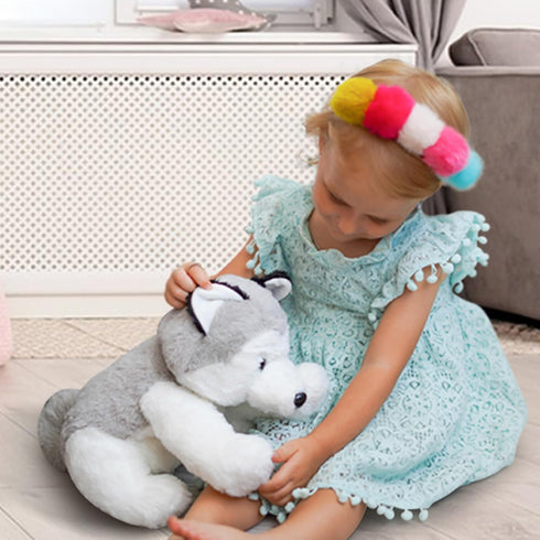 Siberische Husky Stuffed Animals, Puppy Stuffed Dogs Alaskan Malamute Plush Toys for Kids Girls Boys Baby Birthday Bedtime, 12 inches...