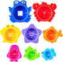 Baby Bath Toy - Beach Stacking Cups for Boys and Girls - Bath Tub Toys for Toddlers and Kids - 8 pcs...