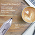 Handheld Milk Frother with Stainless Steel Whisk, Portable and Powerful Foam Maker for Morning Coffee, Latte, Cappuccino, Hot Chocolate (Silver)...